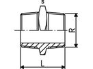 Doppelnippel PVC-U R - mit konischem Rohr AG R