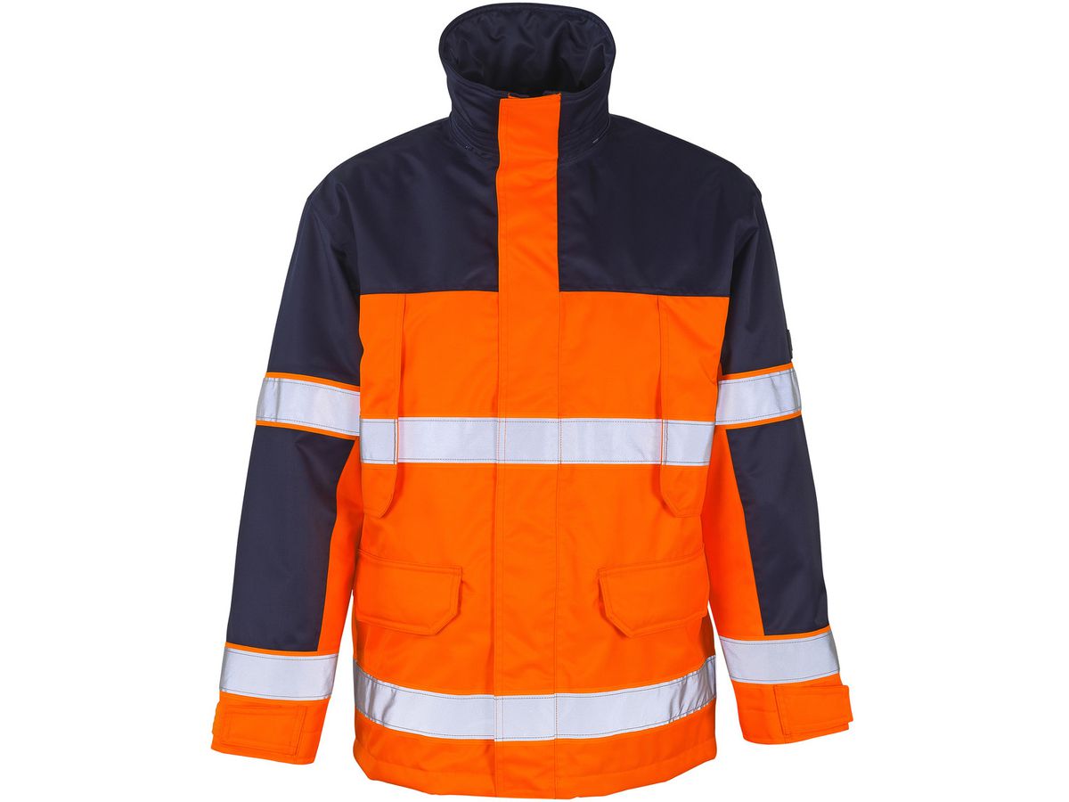 Savona Winter Arbeitsjacke Grösse XS - orange/marine, 100% Polyester 240 g/m²