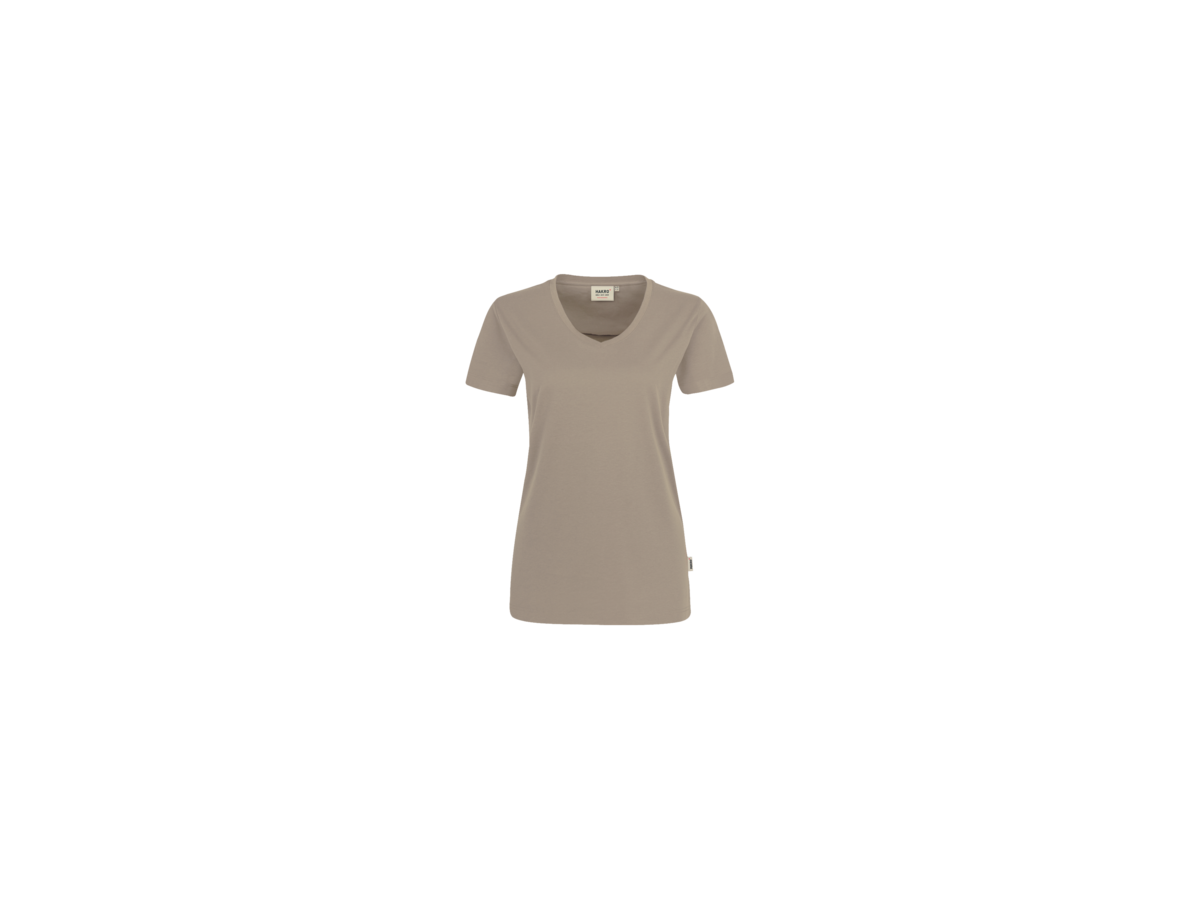 Damen-V-Shirt Performance Gr. 4XL, khaki - 50% Baumwolle, 50% Polyester, 160 g/m²