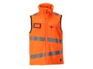 MASCOT Softshell Weste, Gr. XS - Hi-vis orange, 100% Polyester, 330g/m2