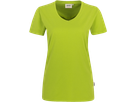 Damen-V-Shirt Performance Gr. 6XL, kiwi - 50% Baumwolle, 50% Polyester, 160 g/m²