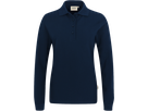 Damen-Longsleeve-Poloshirt Perf. S tinte - 50% Baumwolle, 50% Polyester, 220 g/m²