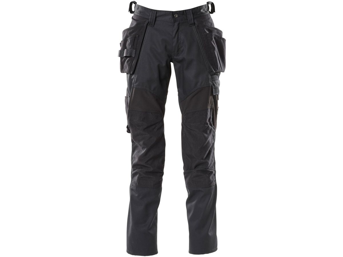 Hose mit Hängetaschen, Gr. 90C46 - schwarz, Stretch-Einsätze