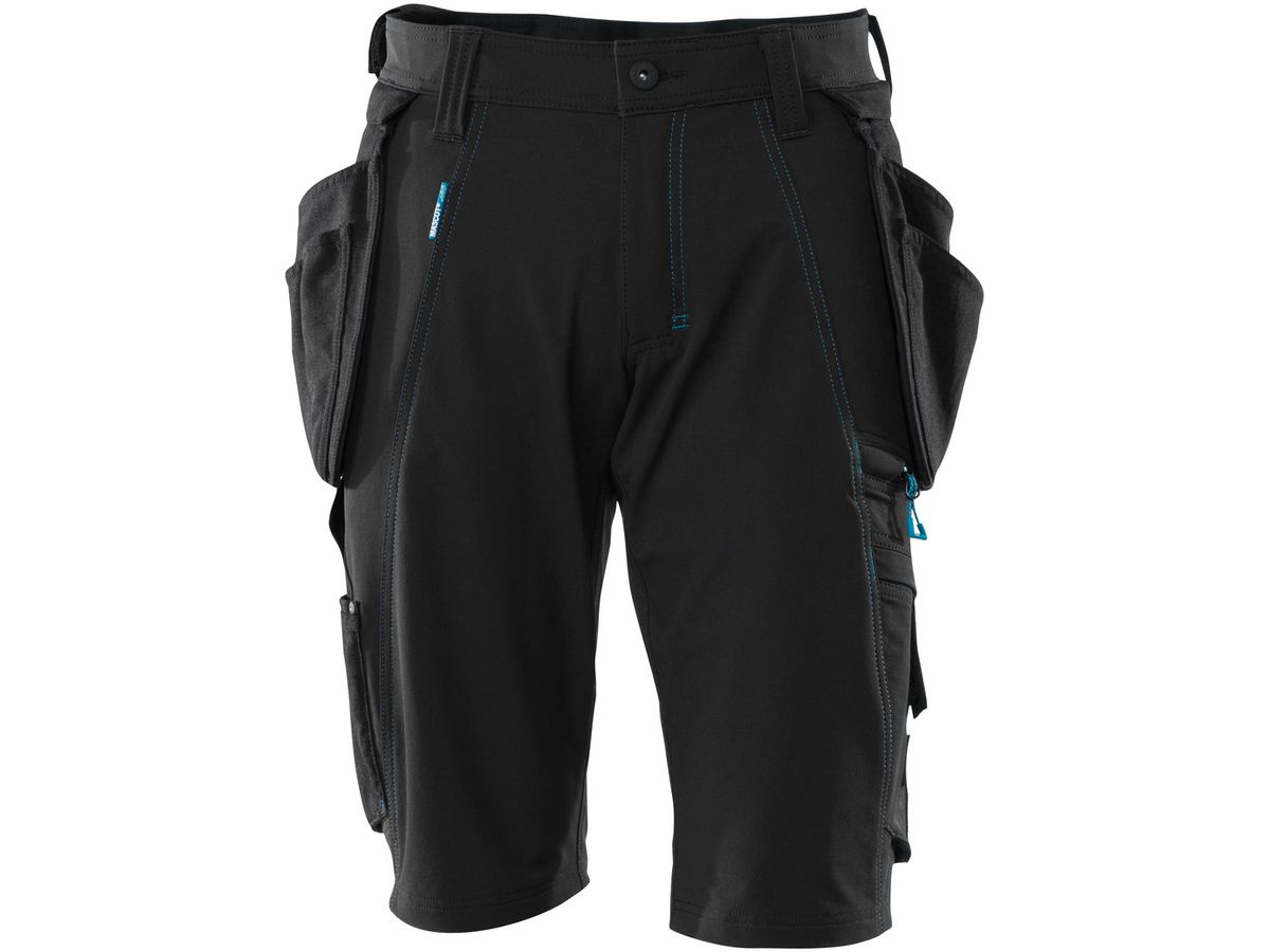 MASCOT Advanced Shorts, Grösse C62 - schwarz, abnehmbare Hängetaschen