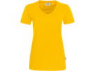 Damen-V-Shirt Performance Gr. S, sonne - 50% Baumwolle, 50% Polyester, 160 g/m²